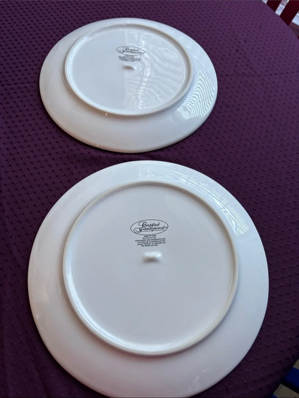 New set of two “Autumn Harvest” pumpkin dinner plates
